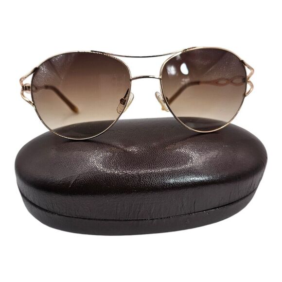 BCBGMAXAZRIA Accessories - BCBG MAXAZRIA B810 Gold Tone Women Sunglasses L.125MM 59/16 Classic Retro